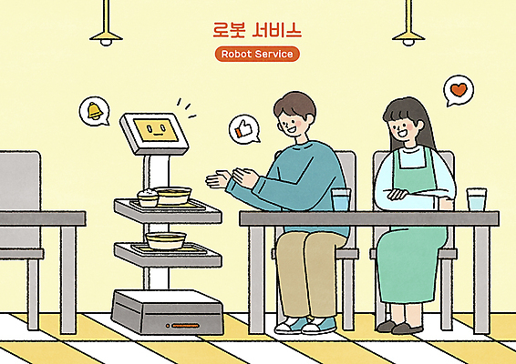 전신 PSD 여자 남자 의자 일러스트 식탁 앉기 성인 두명 식당 최고 로봇 서비스 만족 서빙 손모양 편리함 자동화 자동화기기 성인만 AI_인공지능 국내일러스트 모양 감정 가구 컨셉 모션 탁자 사람 상점 기계 파일형식 손_신체부위