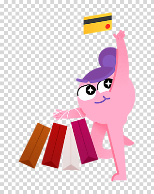 전신 편집 편집이미지 캐릭터 들기 누끼 사람없음 쇼핑 쇼핑백 신용카드 PNG 손뻗기 편집소스 가방 모션 금융 파일형식