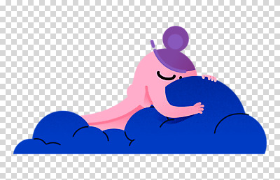 전신 구름 편집 편집이미지 캐릭터 엎드리기 누끼 사람없음 눈감음 잠 PNG 편집소스 자연요소 모션 파일형식