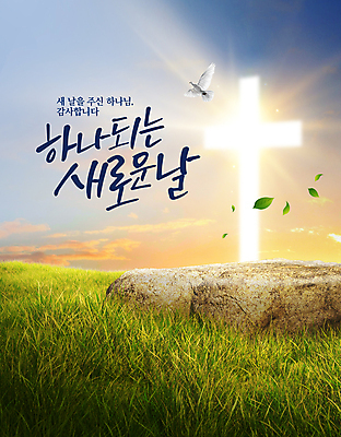 PSD 편집이미지 기독교 십자가 하늘 나뭇잎 새해 잔디 초원 타이포그라피 사람없음 빛 태양 교회 바위 비둘기 예배 송구영신예배 십자가모양 이미지편집 자연요소 모양 식물 문자 종교 잎 종교건축 조류 건물 돌_바위 파일형식