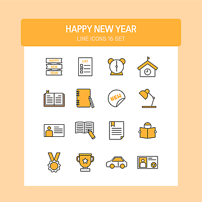 아이콘 스티커 학교 자동차 새해 사람모양 사람없음 책 주황색 공책 자명종 스탠드 기록 계획 결심 트로피 메달 읽기 라인아이콘 교과서 문서 해피뉴이어 리스트 면허증 자격증 2D아이콘 AI파일 모양 교육 육상교통 시계 컬러 컨셉 모션 문구용품 교재 조명 알람 새해인사 상_우승 면허 증명서 상_상패 파일형식 벡터