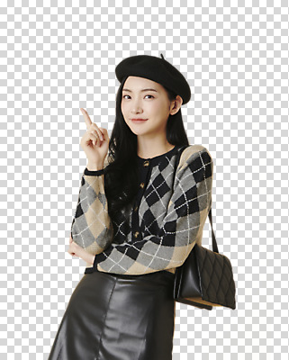 편집 편집이미지 여자 한명 미소 누끼 상반신 20대 성인 한국인 가리킴 카디건 숄더백 베레모 PNG 성인여자한명만 편집소스 모자_잡화 1 가방 표정 사람 동양인 손짓 청년 외투 여자한명만 성인여자만 파일형식
