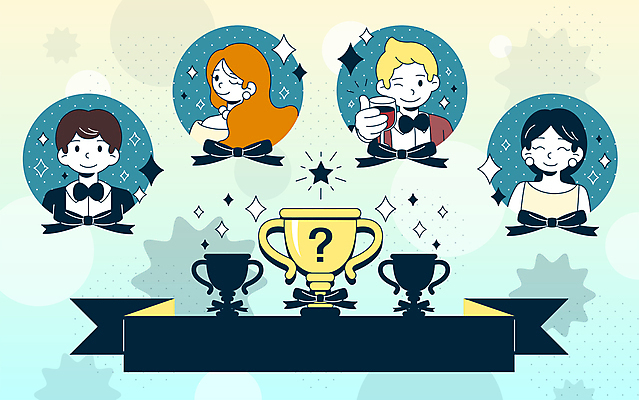 드레스 여자 남자 실루엣 별 리본 일러스트 윙크 들기 정장 턱시도 여러명 상반신 성인 반짝임 물음표 수상_상을받음 배우 트로피 연예인 목록 시상식 연말 후보 성인만 국내일러스트 AI파일 자연요소 직업 기호 옷 다수 모션 촬영기법 표정 사람 상_우승 파일형식 벡터