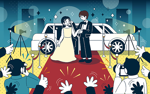 전신 손 드레스 여자 남자 별 일러스트 조명 서기 들기 정장 턱시도 손짓 여러명 상반신 성인 신체부위 반짝임 울타리 카메라 손잡기 사진촬영 최고 팬 기자 배우 카메라맨 입장 구경 환영 연예인 스포트라이트 레드카펫 리무진 손흔들기 시상식 연말 성인만 에스코트 국내일러스트 AI파일 자연요소 직업 옷 다수 모션 사람 전자제품 담장 촬영 사진사 파일형식 벡터