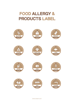 아이콘 음식 조개 유제품 새우 콩 경고 어류 옥수수 사람없음 갈색 라벨 계란 우유 견과류 느낌표 상품 설탕 땅콩 밀가루 알레르기 단백질 루피너스 옥수수콘 글루틴 2D아이콘 AI파일 기호 컬러 어패류 곡류 프레임 갑각류 알 수중동물 질병 가루 영양소 파일형식 벡터