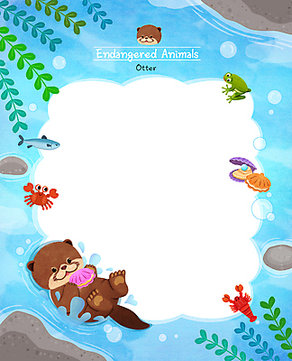 PSD 한마리 하늘색 일러스트 조개 나뭇잎 프레임 개구리 어류 들기 사람없음 강 게 조약돌 물방울 풀잎 떠있는 가재 진주 멸종위기동물 수달 진주조개 프레임일러스트 국내일러스트 멸종위기종 동물 1 잎 모션 어패류 갑각류 양서류 파란색 수중동물 돌_바위 풀_식물 보석 파일형식