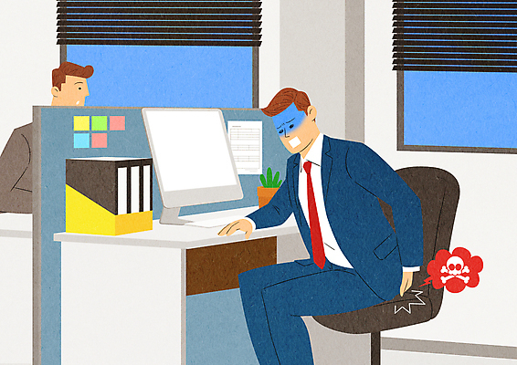 PSD 남자 화분 말풍선 의자 일러스트 회사 해골 앉기 정장 상반신 성인 두명 컴퓨터 사무실 모니터 고통 메모지 직장인 비즈니스맨 파일 치질 성인남자만 국내일러스트 직업 옷 감정 가구 비즈니스 모션 뼈 사람 전자제품 사무용품 질병 남자만 성인만 파일형식