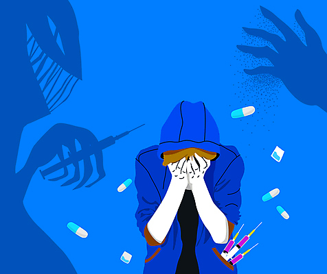 손 남자 실루엣 일러스트 주사기 경고 한명 들기 상반신 성인 신체부위 파란색 알약 눈가림 가림 가루 뿌리기 얼굴가리기 가루약 마약 마약중독 마약중독자 몬스터 성인남자한명만 국내일러스트 AI파일 1 컬러 의료기기 모션 촬영기법 사람 약 중독 남자한명만 성인남자만 파일형식 벡터