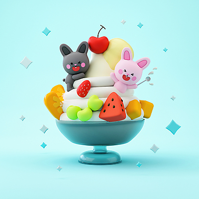 PSD 편집 편집이미지 하늘색 오렌지 딸기 수박 매달리기 들기 사람없음 여름 3D소스 3D 숟가락 얼음 토끼 체리 사과 디지털합성 토끼캐릭터 빙수 8월 편집소스 흑토끼 계묘년 편집3D 자연요소 계절 동물캐릭터 과일 포유류 모션 디저트 수저 파란색 반려동물 날짜 파일형식 2023년