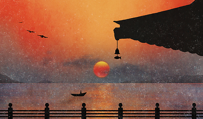 PSD 구름 바다 겨울 일러스트 조류 하늘 새해 풍경 사람없음 울타리 태양 일출 주황색 풍경종 국내일러스트 자연요소 동물 계절 컬러 담장 노을 종 파일형식