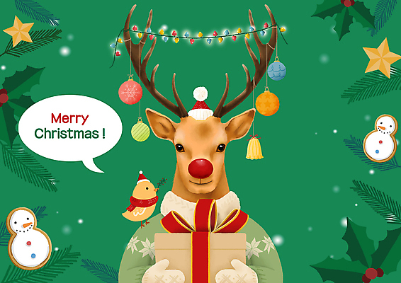 PSD 별 잎 크리스마스장식 크리스마스 두마리 일러스트 산타모자 눈사람 사슴 병아리 크리스마스선물 들기 사람없음 초록색 선물상자 쿠키 루돌프 알전구 오너먼트 국내일러스트 자연요소 식물 모자_잡화 기념일 컬러 2 전구 포유류 모션 조류 디저트 선물 상자 파일형식