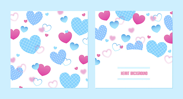 분홍색 하늘색 백그라운드 패턴 일러스트 사람없음 패턴백그라운드 하트 하트백그라운드 국내일러스트 AI파일 모양 컬러 무늬 파란색 파일형식 벡터
