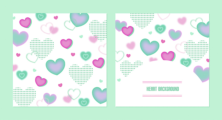 분홍색 백그라운드 패턴 일러스트 사람없음 패턴백그라운드 하트 하트백그라운드 민트색 국내일러스트 AI파일 모양 컬러 무늬 파일형식 벡터