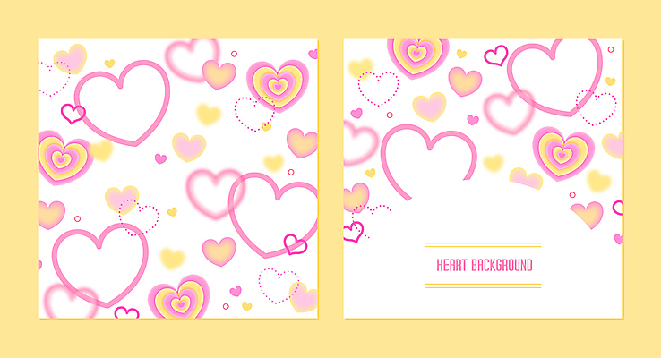 분홍색 백그라운드 패턴 일러스트 사람없음 노란색 패턴백그라운드 하트 하트백그라운드 국내일러스트 AI파일 모양 컬러 무늬 파일형식 벡터