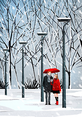 전신 PSD 나무 커플 공원 여자 남자 겨울 가로등 일러스트 우산 들기 성인 두명 걷기 눈 가로수 첫눈 눈내림 성인만 국내일러스트 자연요소 식물 계절 공공시설 관계 모션 날씨 눈_날씨 사람 파일형식