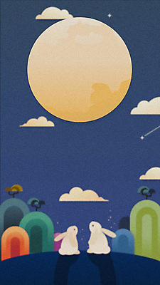 전통 명절 두마리 밤하늘 산 사람없음 추석 보름달 토끼 야간 유성 동영상 모션그래픽 MP4 MOV 자연요소 기념일 2 포유류 하늘 반려동물 달 파일형식