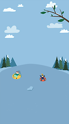 전신 구름 여자 남자 어린이 겨울 소녀 소년 두명 나뭇가지 승차 즐거움 썰매 썰매타기 동영상 겨울방학 어린이만 내려오기 모션그래픽 MP4 MOV 자연요소 나무 계절 감정 모션 방학 사람 전통놀이 파일형식