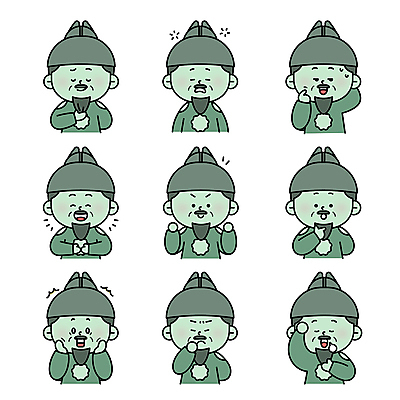 남자 감정 중년 일러스트 수염 웃음 여러명 상반신 세트 놀람 주먹 자신감 한숨 졸음 결심 한복 조선시대 이모티콘 곁눈질 눈치 박장대소 세종대왕 안도 중년남자만 못마땅 월간캐릭터 깨달은 일러캐릭터 AI파일 캐릭터 한국전통 다수 컨셉 모션 표정 사람 성인 역사 전통의상 왕 남자만 중년만 파일형식 벡터