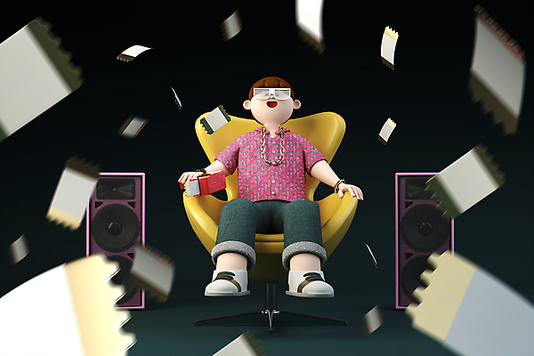 PSD 편집 편집이미지 남자 의자 3D캐릭터 한명 들기 앉기 성인 소파 선글라스 3D 검은색 스피커 부자 디지털합성 쿠폰 성인남자한명만 편집소스 플렉스 흩날리기 머니건 월간캐릭터 제이크 편집3D 캐릭터 1 안경 컬러 음향기기 가구 컨셉 돈 모션 사람 총 신조어 남자한명만 성인남자만 파일형식