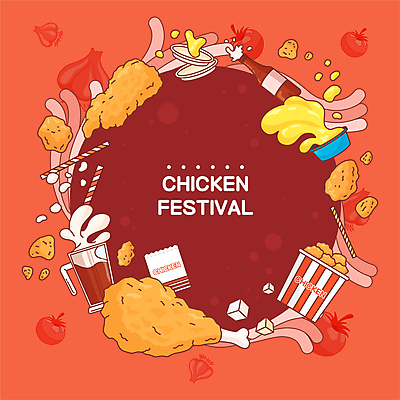 토마토 일러스트 맥주 빨대 사람없음 빨간색 치킨 머스터드 콜라 원형프레임 치킨무 치킨집 통마늘 프레임일러스트 프랜차이즈 국내일러스트 AI파일 음식 컬러 채소 프레임 주류 마늘 상점 원형 소스_음식 탄산음료 닭고기요리 파일형식 벡터