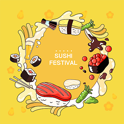 꽃 일러스트 젓가락 맥주 사람없음 노란색 고추냉이 간장 맥주잔 김초밥 원형프레임 알초밥 계란초밥 광어초밥 연어알 일식집 프레임일러스트 일본음식 프랜차이즈 생와사비 참치초밥 국내일러스트 AI파일 식물 음식 컬러 술잔 프레임 주류 수저 상점 식당 알 초밥 원형 양념 파일형식 벡터