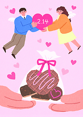 전신 PSD 손 커플 여자 남자 분홍색 데이트 일러스트 발렌타인데이 선물포장 사랑 들기 성인 두명 신체부위 마주보기 초콜릿 기쁨 하트 비행 감동 천사날개 성인만 국내일러스트 모양 감정 컬러 날개 포장 관계 모션 데이이벤트 디저트 천사 선물 사람 파일형식