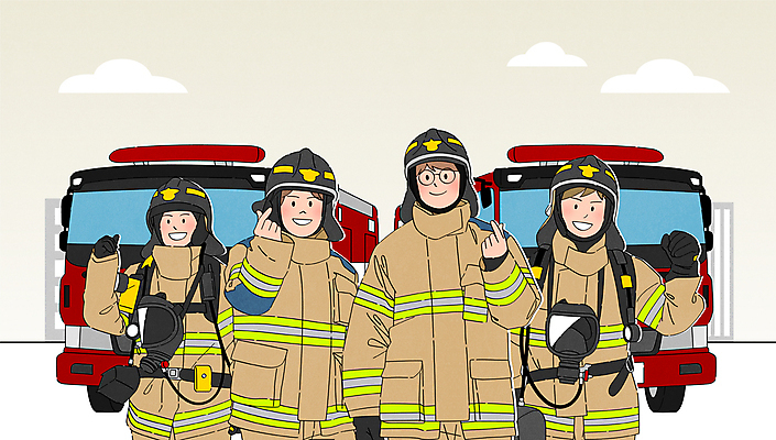 구름 여자 남자 일러스트 하늘 빌딩 여러명 상반신 성인 파이팅 소방관 소방차 손하트 119 방독면 베이지색 소방장비 성인만 방호복 국내일러스트 AI파일 자연요소 옷 컬러 다수 모션 자동차 마스크 사람 손짓 건물 장비 구조원 소방 전화번호 파일형식 벡터