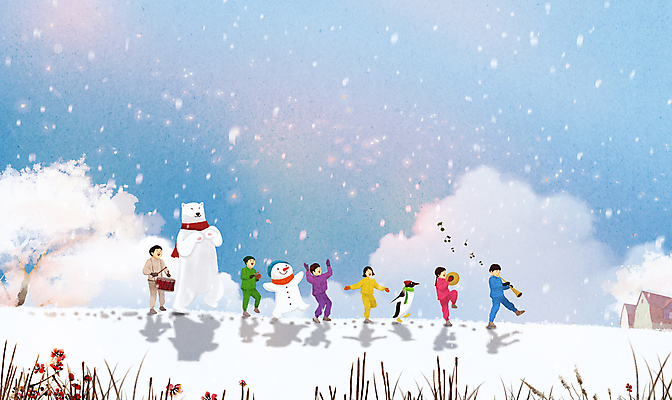 전신 PSD 구름 여자 남자 행복 어린이 하늘색 겨울 연주 음표 일러스트 노래 눈사람 하늘 동화 새해 주택 소녀 소년 여러명 친구 설원 악단 풀 나팔 북 즐거움 펭귄 북극곰 징 어린이만 국내일러스트 자연요소 식물 기호 계절 감정 악기 음악 다수 곰 관계 조류 타악기 눈_날씨 국악기 사람 건물 파란색 파일형식