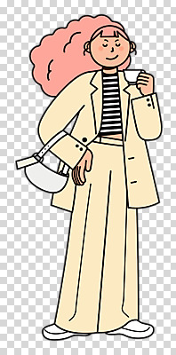 전신 편집 편집이미지 여자 패션 허리손 한명 서기 들기 누끼 성인 눈감음 핸드백 커피잔 에스프레소 PNG 성인여자한명만 편집소스 MZ세대 1 커피 포즈 가방 모션 잔 사람 세대 여자한명만 성인여자만 파일형식