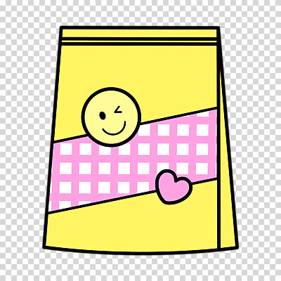 편집 편집이미지 스티커 봉투 윙크 누끼 사람없음 노란색 하트 체크무늬 이모티콘 PNG 편집소스 모양 컬러 무늬 표정 파일형식