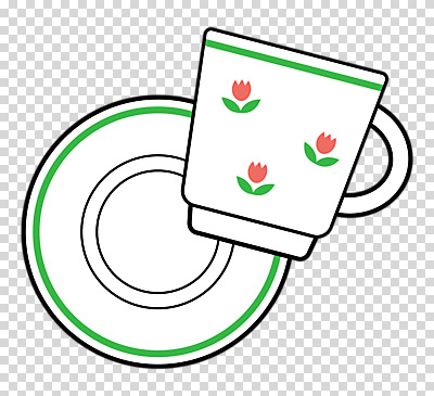 편집 편집이미지 누끼 사람없음 튤립 빈티지 찻잔 컵받침 PNG 편집소스 꽃 컨셉 잔 받침대 파일형식