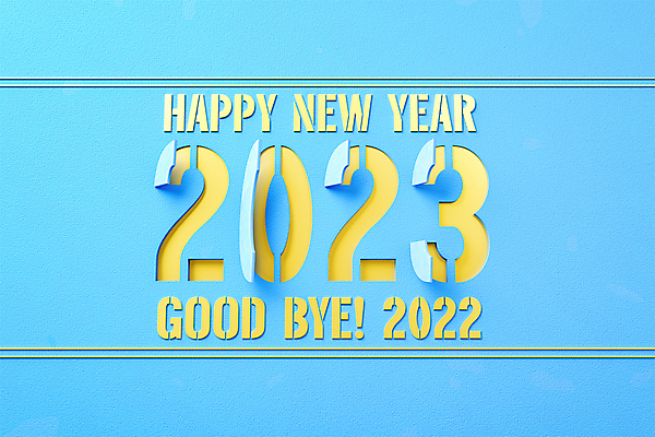 PSD 편집 편집이미지 종이 하늘색 새해 타이포그라피 사람없음 단어 숫자 3D소스 3D 디지털합성 해피뉴이어 넘기 작별인사 편집소스 2022년 2023년 편집3D 문자 모션 파란색 새해인사 인사 연도 파일형식