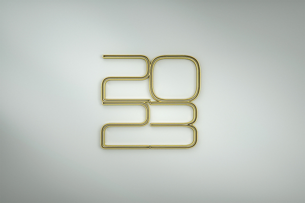 PSD 편집 편집이미지 새해 타이포그라피 사람없음 단어 숫자 3D소스 3D 회색 금색 입체 디지털합성 입체문자 편집소스 2023년 편집3D 문자 컬러 연도 파일형식