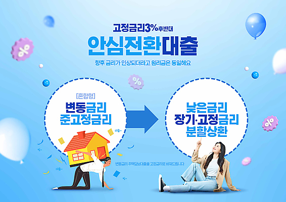 전신 PSD 편집이미지 여자 남자 엎드리기 분홍색 주택 앉기 20대 성인 두명 건물 파란색 한국인 올려보기 가리킴 퍼센트 업기 풍선 대출 금융상품 성인만 이미지편집 건축물 컬러 모션 사람 동양인 손짓 청년 금융 특수기호 상품 파일형식