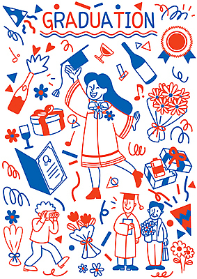 전신 여자 남자 꽃 리본 대학생 꽃다발 스티커 패턴 와인잔 음표 일러스트 학사모 졸업 폭죽 들기 여러명 성인 빨간색 파란색 선물상자 카메라 와인 사진촬영 촬영 축제 축하 졸업가운 던지기 졸업장 샴페인 꽃가루 졸업선물 성인만 들어올리기 국내일러스트 AI파일 식물 모자_잡화 학생 기호 교육 음악 컬러 다수 컨셉 무늬 술잔 모션 주류 선물 사람 전자제품 상자 가운 가루 파일형식 벡터