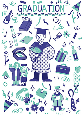 전신 여자 남자 꽃 대학생 꽃다발 스티커 패턴 와인잔 가방 음표 일러스트 학사모 졸업 넥타이 폭죽 미소 들기 여러명 성인 책 선물상자 스마트폰 카메라 와인 촬영 축제 축하 졸업가운 지갑 졸업장 샴페인 남색 손목시계 샴페인잔 꽃가루 졸업선물 민트색 성인만 국내일러스트 AI파일 식물 모자_잡화 학생 기호 잡화 교육 음악 시계 컬러 다수 컨셉 무늬 술잔 장신구 모션 주류 표정 선물 사람 전자제품 핸드폰 스마트기기 상자 가운 가루 파일형식 벡터