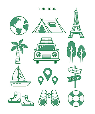 나무 아이콘 지구 요트 자동차 휴가 텐트 사람없음 초록색 야자수 망원경 표지판 에펠탑 배낭여행 위치 등산화 튜브 2D아이콘 AI파일 식물 육상교통 컬러 여행 신발 배_교통 알림판 캠핑도구 등산용품 파리 랜드마크 파일형식 벡터