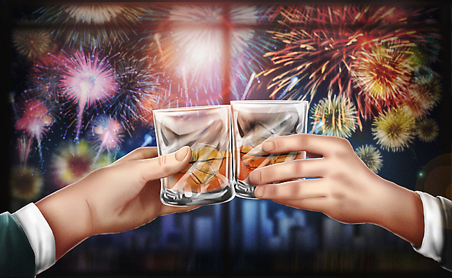 PSD 손 일러스트 창문 성공 폭죽 불꽃놀이 들기 신체부위 파티 축제 기쁨 축하 도시 야간 건배 양주 양주잔 국내일러스트 자연요소 감정 컨셉 술잔 모션 놀이 주류 사람 이벤트 파일형식