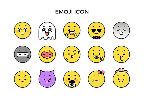 아이콘 감정 표정 피곤 경고 선물 윙크 웃음 들기 사람없음 선물상자 세트 선글라스 노란색 슬픔 하트 최고 카우보이 유령 악마 수줍음 눈물 감동 쉿 카우보이모자 영웅 복면 삐침 숨김 나쁜 불량배 실연 불편함 이모지 2D아이콘 AI파일 모양 모자_잡화 안경 컬러 컨셉 모션 상자 감각 조용 파일형식 벡터