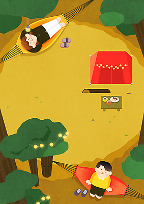 전신 나무 커플 여자 남자 커피 일러스트 휴식 슬리퍼 텐트 앉기 성인 야외 두명 하이앵글 눕기 과자 캠핑 올려보기 숲속 해먹 알전구 통나무의자 성인만 국내일러스트 AI파일 식물 음료 뷰포인트 신발 컨셉 의자 전구 관계 모션 레저 디저트 캠핑도구 사람 침대 숲 파일형식 벡터