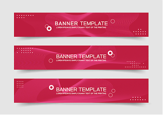 배너 가로배너 곡선 그래픽백그라운드 일러스트 사람없음 그래픽 자주색 웨이브 심플 기하학 배너세트 트렌드컬러 비바마젠타 국내일러스트 AI파일 선 컬러 백그라운드 무늬 가로 세트 파일형식 벡터