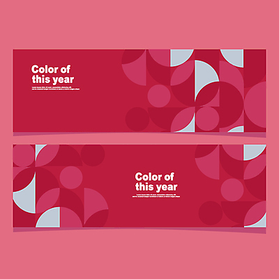 배너 가로배너 백그라운드 그래픽백그라운드 일러스트 사람없음 그래픽 원형 자주색 심플 기하학 지오메트릭 배너세트 트렌드컬러 비바마젠타 국내일러스트 AI파일 도형 컬러 무늬 가로 세트 파일형식 벡터