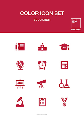 아이콘 교육 학사모 학교 현미경 사람없음 연필 지구본 칠판 계산기 자주색 메달 플라스크 탁상시계 시험지 천체망원경 서류판 체크리스트 트렌드컬러 비바마젠타 2D아이콘 AI파일 모자_잡화 시계 컬러 졸업 문구용품 학용품 실험기구 필기구 사무용품 망원경 장비 상_상패 파일형식 벡터