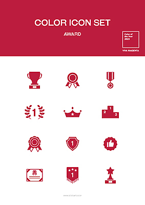 아이콘 별 왕관 사람없음 우승 자주색 상패 트로피 메달 배지 손모양 따봉 방패모양 시상대 시상식 월계수 트렌드컬러 비바마젠타 2D아이콘 AI파일 자연요소 모양 컬러 최고 상_우승 방패 상_상패 파일형식 벡터 손_신체부위