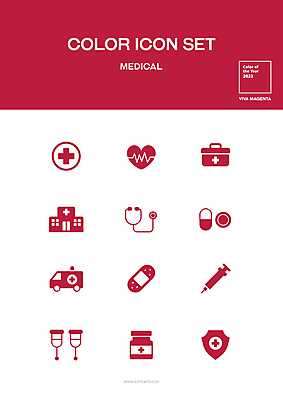 아이콘 의학 청진기 병원 주사기 사람없음 알약 하트 심장 반창고 맥박 구급상자 약병 구급차 자주색 목발 방패모양 십자모양 트렌드컬러 비바마젠타 2D아이콘 AI파일 모양 컬러 의료기기 자동차 약 의료용품 장기_의학 방패 십자 병_담는 파일형식 벡터