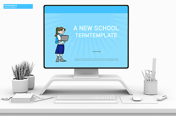 템플릿 여학생 여자 교육 하늘색 비즈니스 학교 청소년 수업 그래프 한명 들기 노트북 세트 PPT 프레젠테이션 문서템플릿 신학기 십대여자한명만 애니형PPT 9P 이미지템플릿 1 학생 모션 사람 파란색 전자제품 여자한명만 십대여자만 파일형식