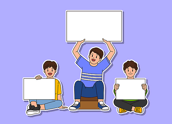 전신 배너 남자 어린이 일러스트 프레임 미소 들기 소년 세명 친구 잡기 백지 가부좌 연보라색 프레임일러스트 소년만 들어올리기 국내일러스트 AI파일 관계 모션 표정 사람 앉기 보라색 남자만 어린이만 파일형식 벡터