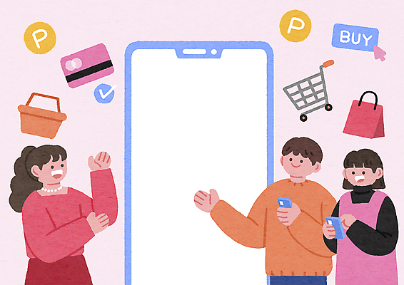 PSD 라이프스타일 여자 남자 분홍색 일러스트 모바일 프레임 들기 상반신 성인 라이프 세명 스마트폰 쇼핑백 손들기 쇼핑카 장바구니 결제 온라인쇼핑 클릭 포인트 모바일쇼핑 성인만 카피스페이스 국내일러스트 컬러 가방 모션 사람 생활 금융 핸드폰 스마트기기 쇼핑 바구니 카트 공백 온라인 파일형식