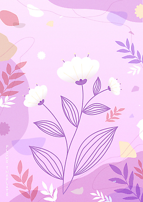 꽃 백그라운드 잎 꽃무늬 일러스트 사람없음 보라색 풀잎 감성 보테니컬아트 국내일러스트 AI파일 식물 컬러 컨셉 무늬 풀_식물 파일형식 벡터