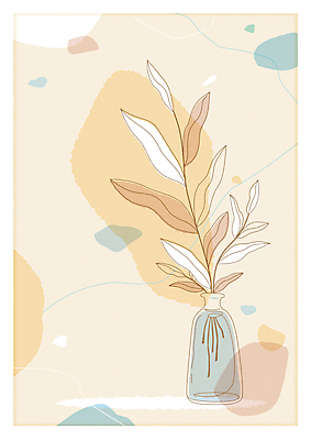 화분 잎 일러스트 사람없음 꽃병 주황색 감성 파스텔톤 보테니컬아트 테라조 국내일러스트 AI파일 식물 꽃 컬러 컨셉 무늬 파일형식 벡터